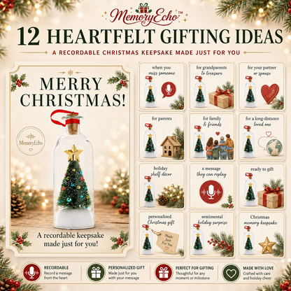 MemoryEcho™ Recordable Christmas Message In A Bottle